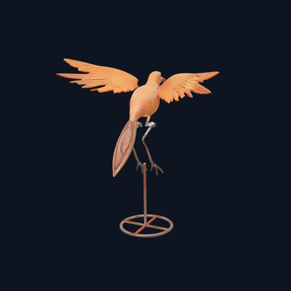 Rustic Bird Sculpture Model Pack